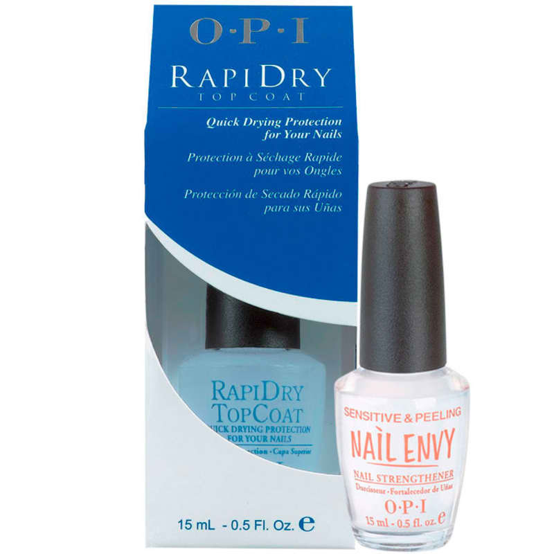 OPI Sensitive e Peeling e Rapidry Top Coat Kit (2 Produtos)