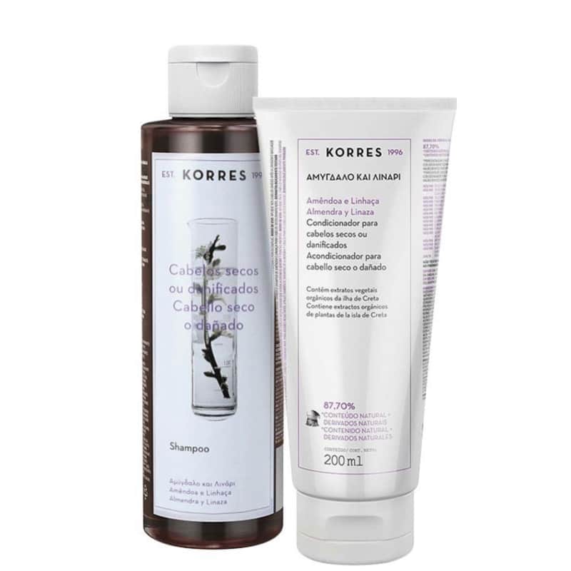 Kit Korres Amêndoa e Linhaça Duo (2 Produtos)