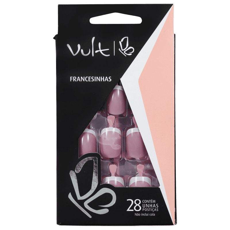 Vult Francesinha Rosa Curta - Unhas Postiças (28 unidades)