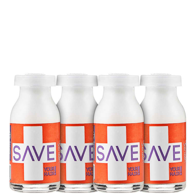 Yenzah Save Cronograma Capilar Serum - Ampola Capilar 4x15ml